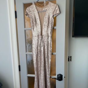 Nordstrom Pink sparkle long prom dress